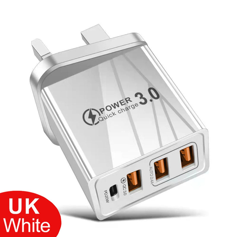 CARREGADOR UNIVERSAL 3.0 (IPHONE E ANDROID) Carregamento Extra Rápido