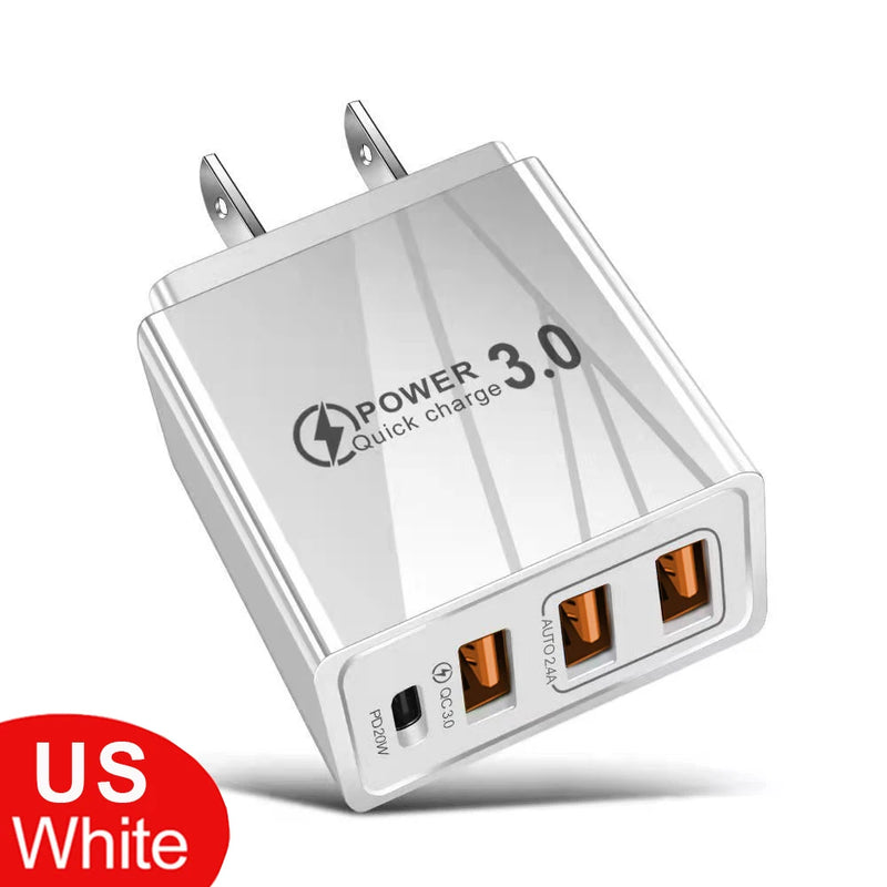 CARREGADOR UNIVERSAL 3.0 (IPHONE E ANDROID) Carregamento Extra Rápido