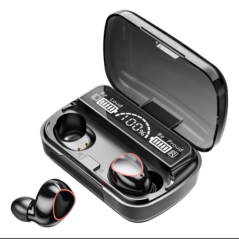 Fone De Ouvido Sem Fio M10 Bluetooth Com Powerbank Microfone Cor Preto Prime