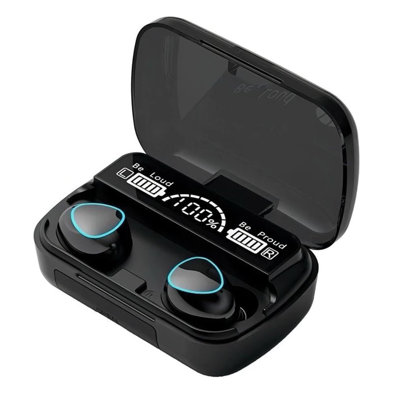 Fone De Ouvido Sem Fio M10 Bluetooth Com Powerbank Microfone Cor Preto Prime